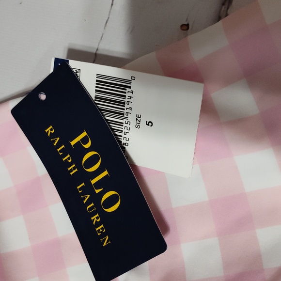 Polo Ralph Lauren Pink and White Gingham swimsuit size 5 - Picture 5 of 6